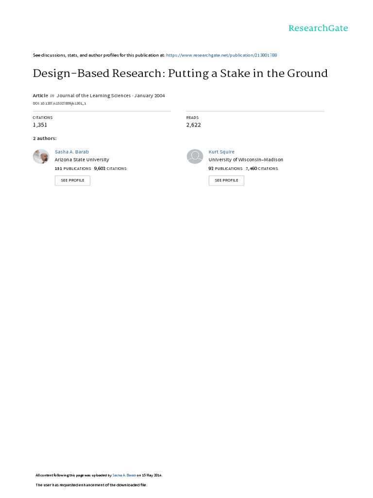 design based research putting a stake in the ground
