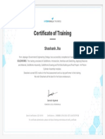 SOLIDWORKS Training - Certificate of Completion