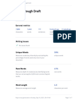 Story Rough Draft: General Metrics