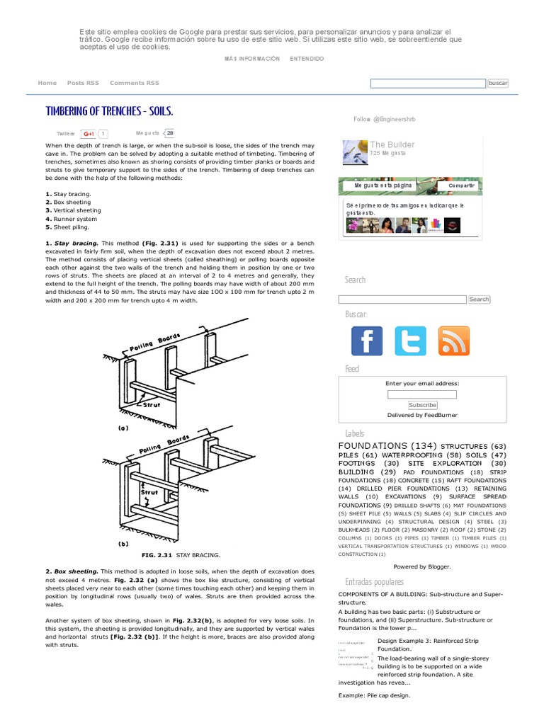 Timbering Techniques for Trenches | PDF | Deep Foundation | Foundation ...