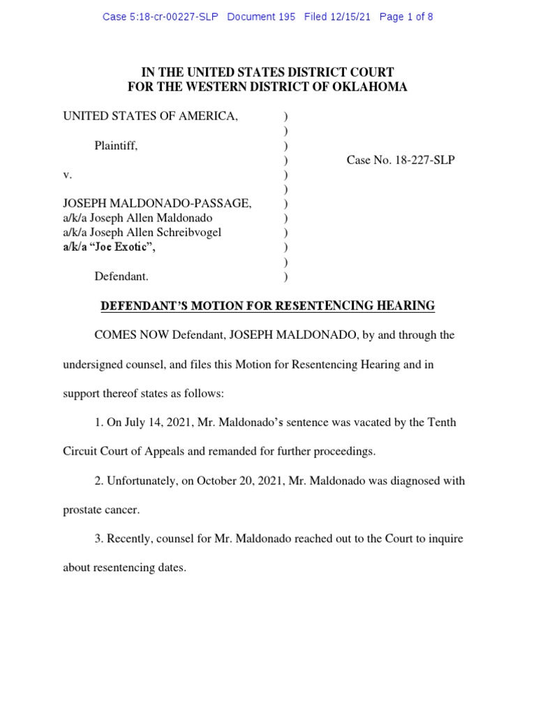 Resentencing Motion PDF Barker V. Wingo Medical Record