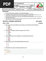 HCA Paper Exam For Python Programming Making Guide