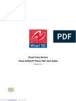 Cloud Voice Service Cisco Unified IP Phone 7821 User Guide: (Version 1.0)