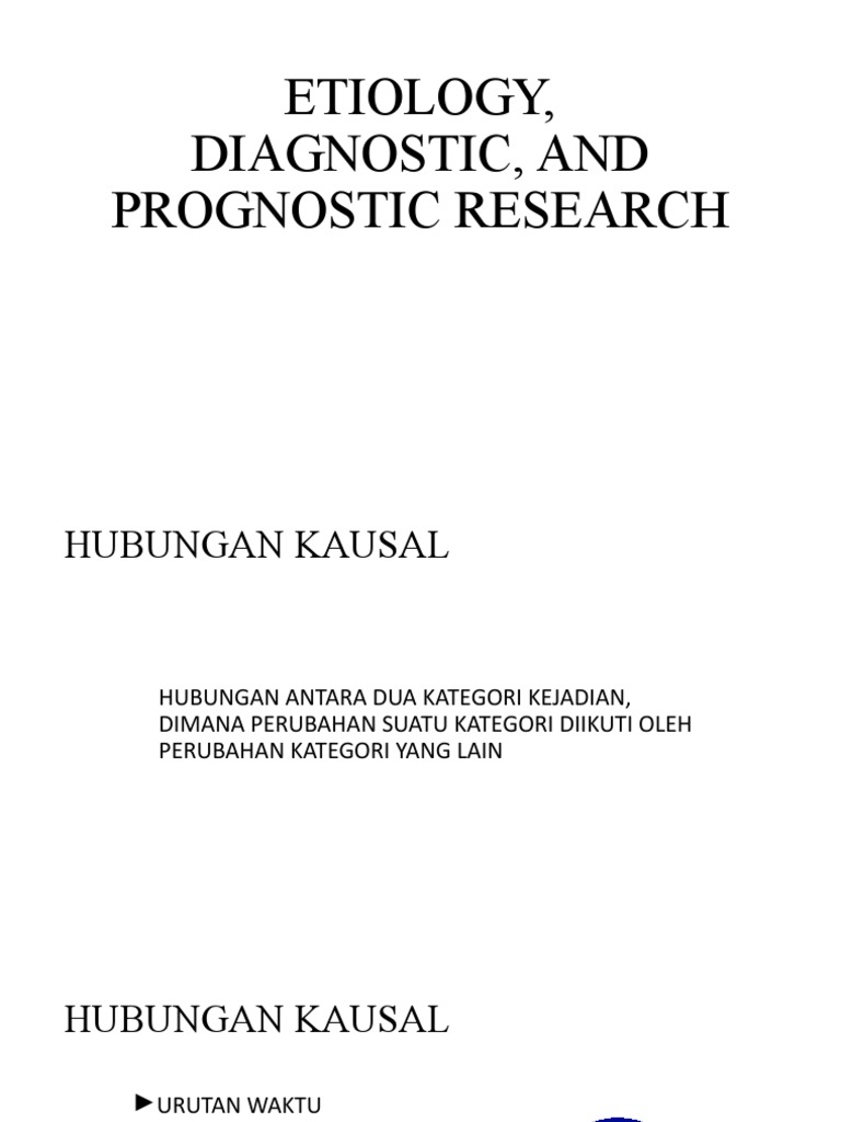 Etiology, Diagnostic, and Prognostic Research | PDF | Cohort Study ...