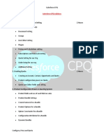 Salesforce CPQ Syllabus