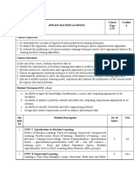 Course Code CSA400 8 Course Type LTP Credits 4: Applied Machine Learning