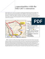 Identifying Opportunities With The MRT 7 and The LRT 1 Extension