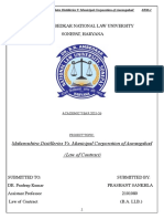 Maharashtra Distilleries vs. Municipal Corporation of Aurangabad (Law of Contract)
