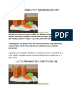 Lacto-Fermented Carrots Recipe