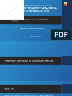 Evaluacion Economica de Las Operaciones Mineras