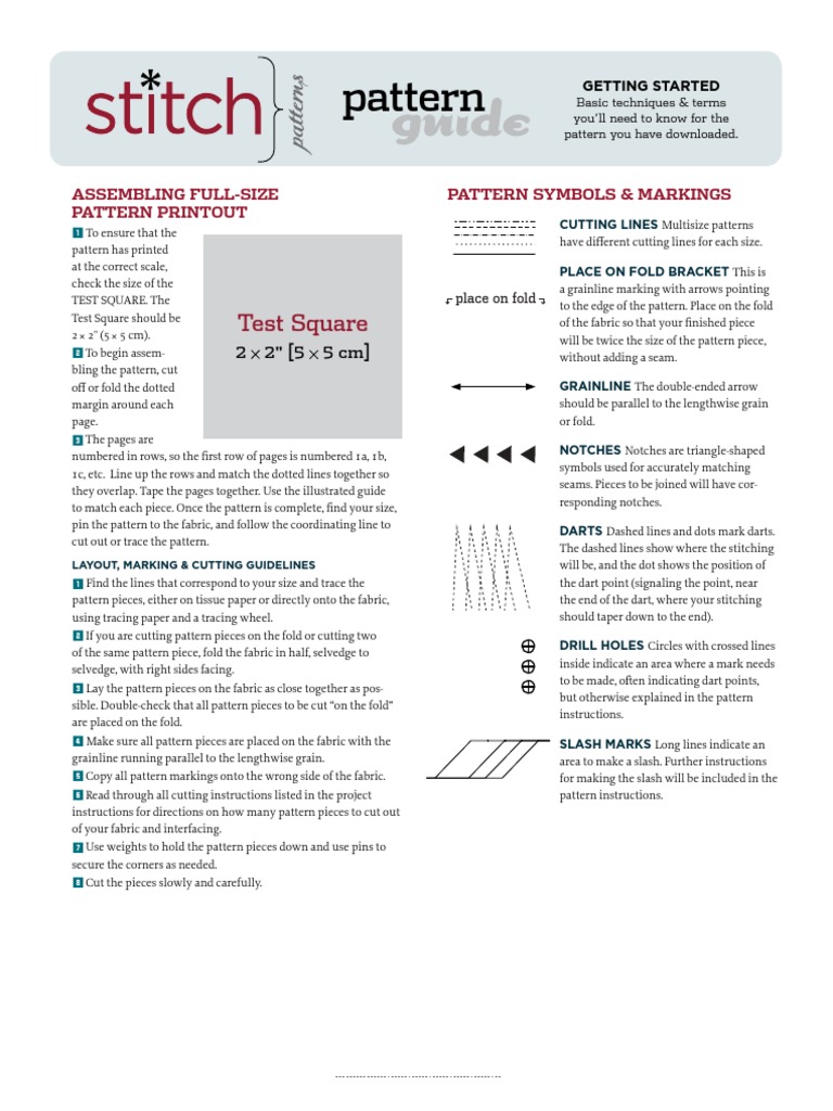 Pattern: Test Square | PDF | Seam (Sewing) | Textiles
