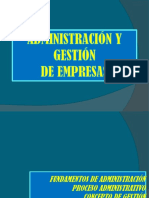 Administracion y Gestion de Empresas