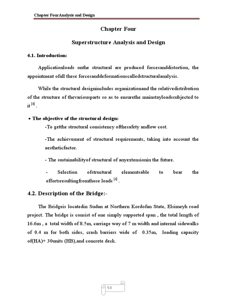 Superstructure Design of Sudan Bridge | PDF | Bridge | Lane
