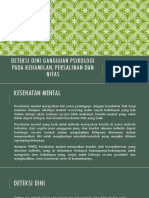 Deteksi Dini Gangguan Psikologi Kehamilan, Persalinan Dan Nifas