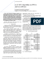 Implementation of AES Algorithm On FPGA and On Software