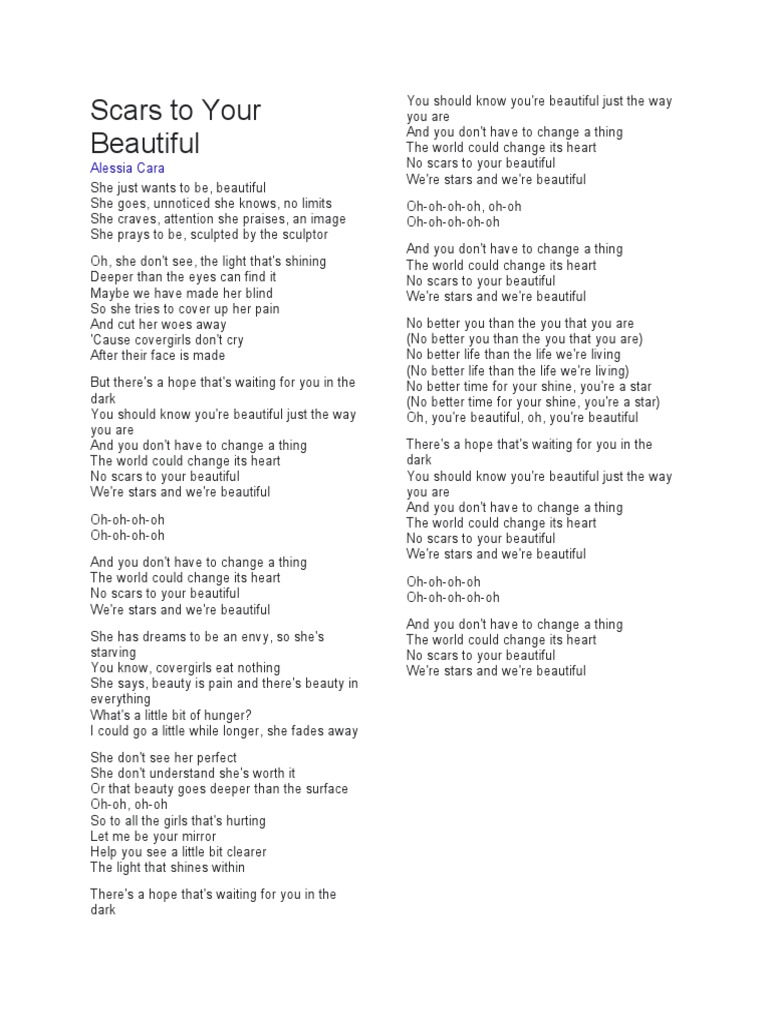 Scars To Your Beautiful PDF