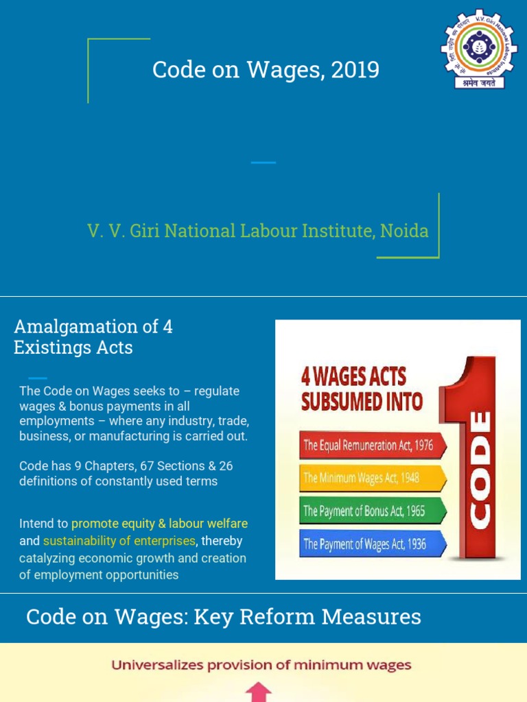Code On Wages 2019 | Download Free PDF | Employment | Wage