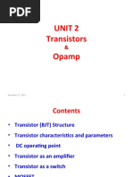 Unit 2 Transistors Opamp: December 17, 2021 1