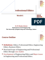 CE 306 Professional Ethics: Week#1