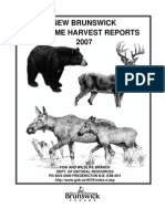 New Brunswick Big Game Harvest Reports, 2007