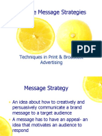 Creative Message Strategies: Techniques in Print & Broadcast Advertising