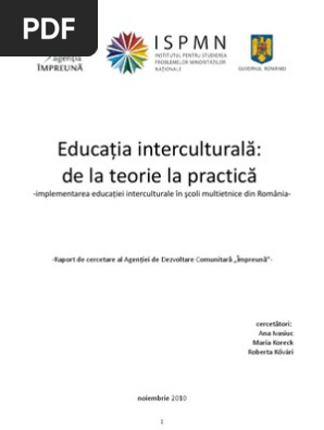 Proiect De Educatie Interculturala Pentru Saptamana Scoala Altfel