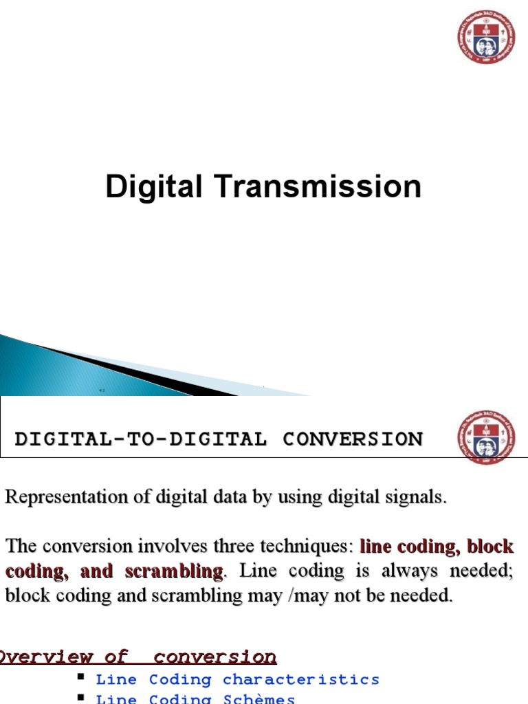 Digital-to-Digital Conversion Techniques | PDF | Communication | Signal ...