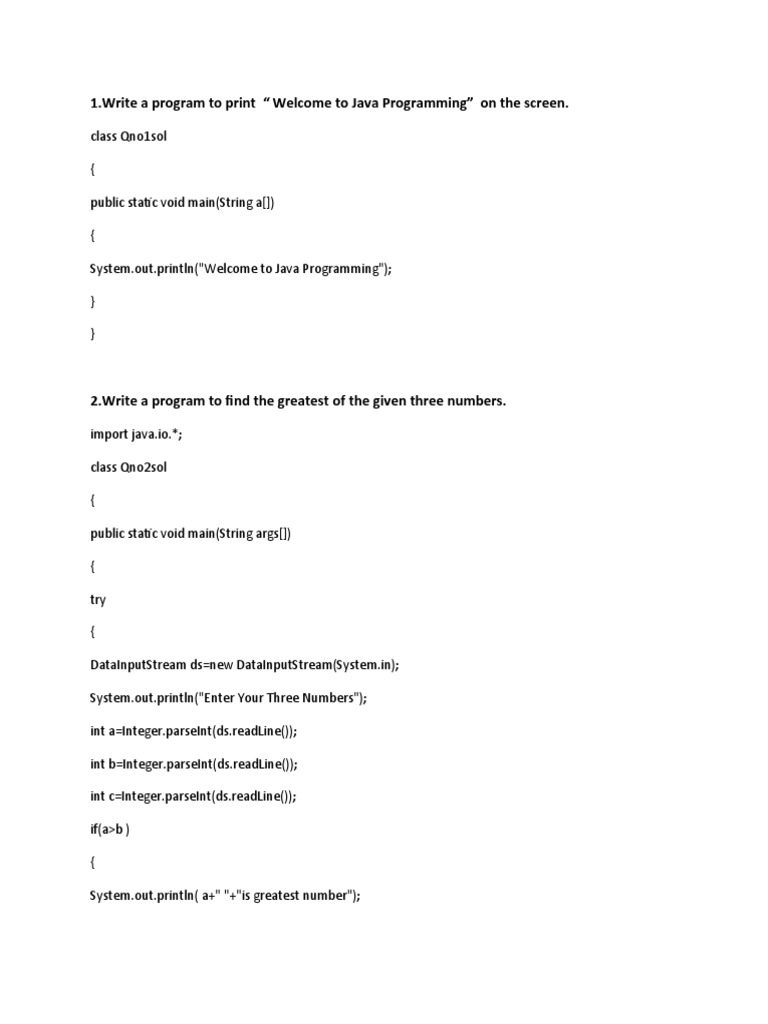 Java Programming Basics and Exercises | PDF | Parameter (Computer ...