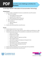 Differentiation Activities For IGCSE ICT Worksheet With Answers