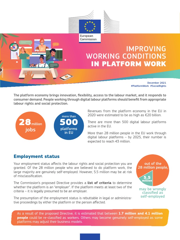 Platform Workers Factsheet FINAL en | PDF | Labour Economics ...