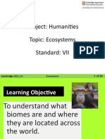 Subject: Humanities Topic: Ecosystems