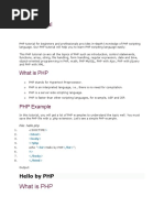 PHP Notes