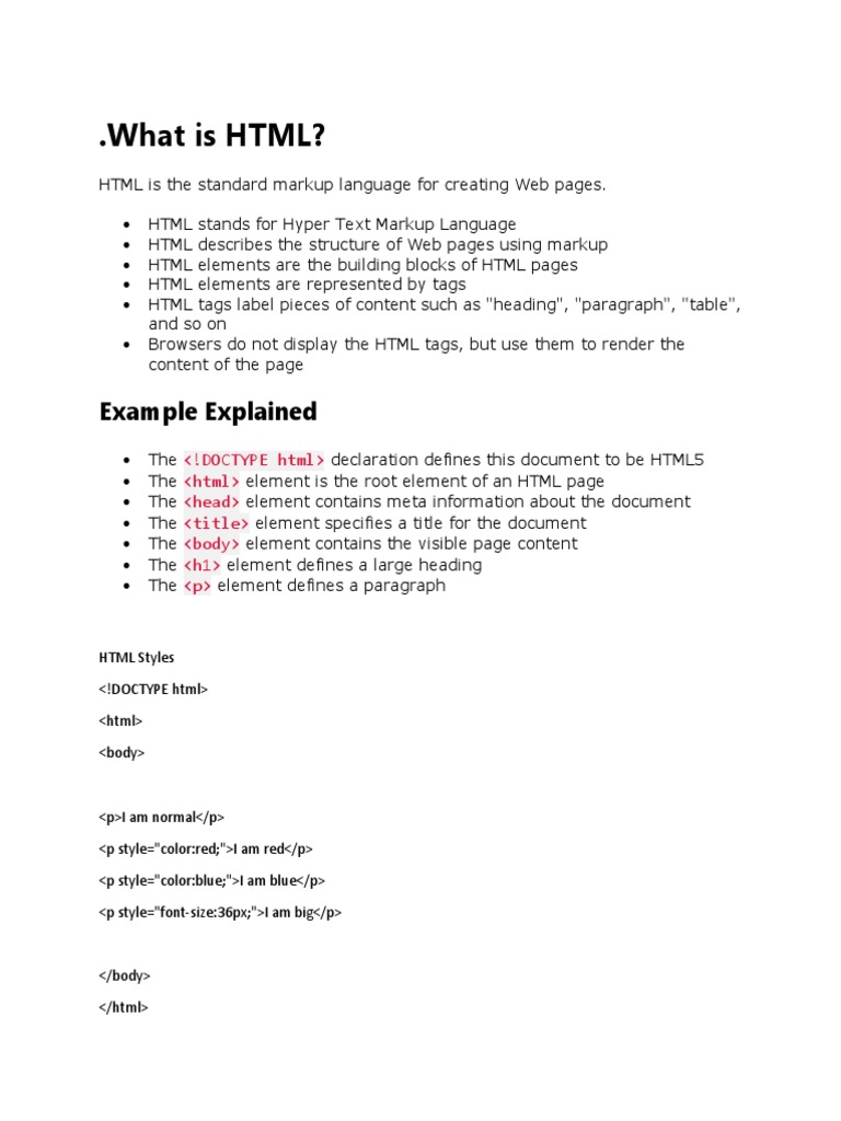 .What Is HTML? Example Explained PDF Hyperlink Html