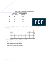 Periodic Trends (Multiple Choice) QP