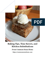 Baking Tips, Time Savers, and Kitchen Substitutions: From Common Sense Home
