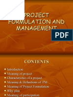 Project Formulation and Management