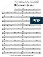 List of Pentatonic Scales: PDF Worksheet For "LIVE #003 How To Play House/DJ Sax"