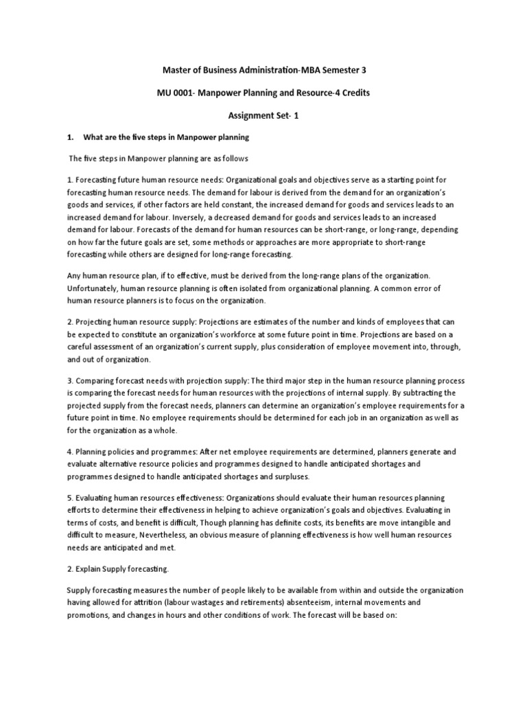 Human Resource Procedures in MBA Sem 3 | PDF | Human Resources | Human ...