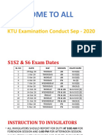 Welcome To All: KTU Examination Conduct Sep - 2020