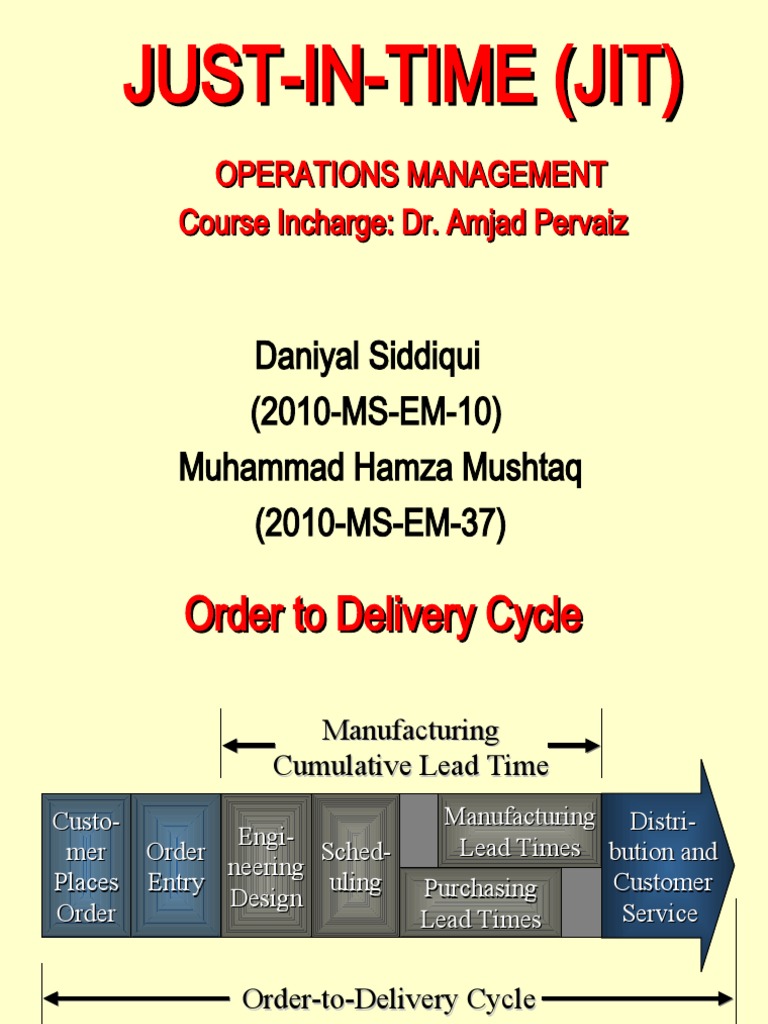 Final JIT | PDF | Inventory | Service Industries