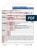 SS-223 - Business Communication 1 Course Outline/ Document: Course Instructor Information Degree Information Fall 2020