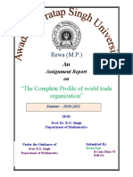 Rewa (M.P.) : "The Complete Profile of World Trade Organization"