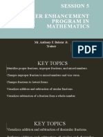 Session 5 Summer Enhancement Program in Mathematics: Mr. Anthony F. Balatar Jr. Trainer