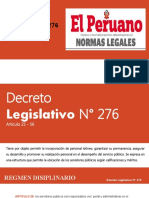 Decreto Legislativo N° 276 art 25-56