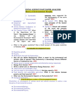 Environmental Science Past Paper Analysis: Environment