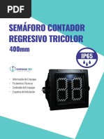 Semáforo Contador Regresivo Tricolor de 400 MM