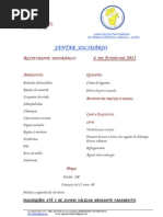 Menu Jantar Solidário 4 Junho