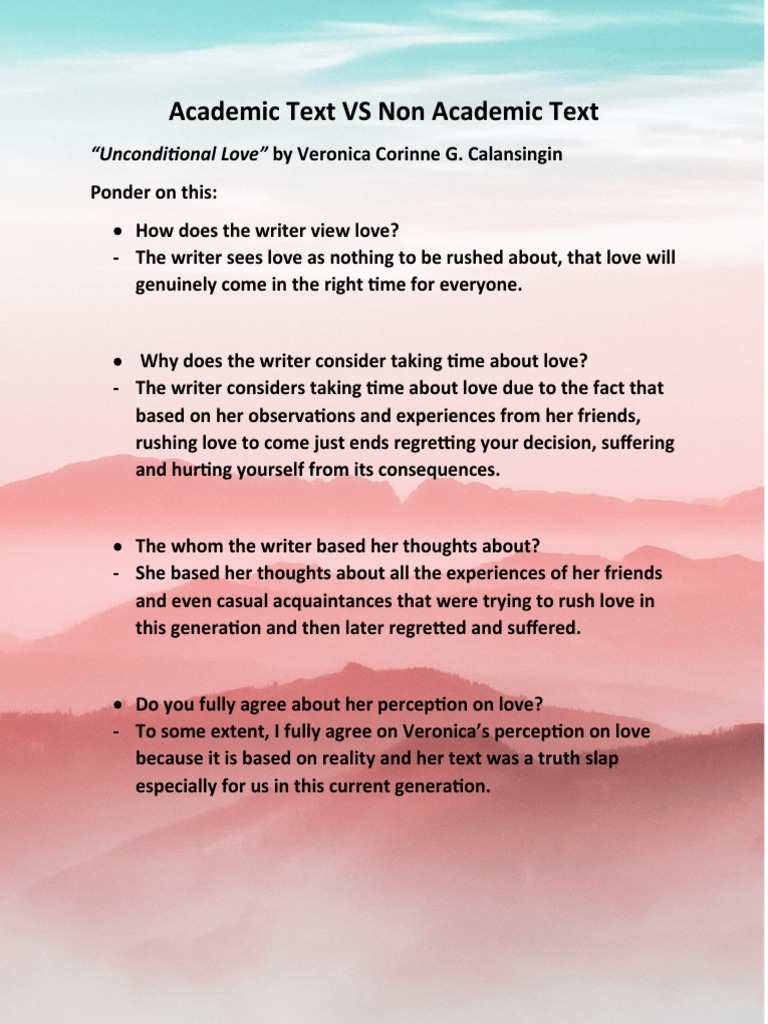 Academic text vs non academic text descargar gratis pdf love writers