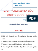 Bài 3. MẪU TRONG NGHIÊN CỨU DỊCH TỄ DƯỢC HỌC