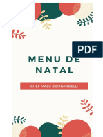 Menu de Natal 2021 com entradas e pratos principais